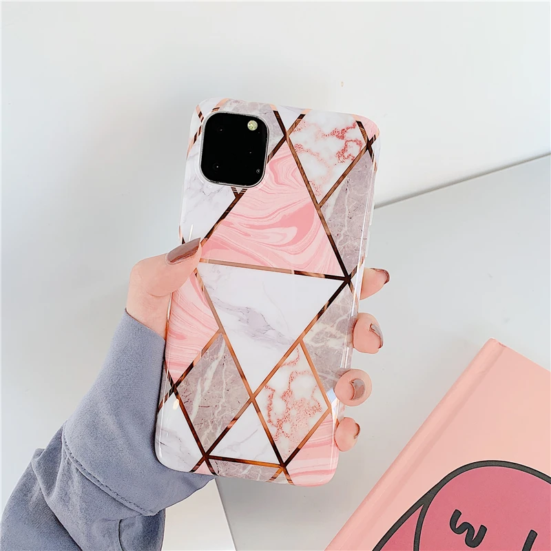 HXM чехол для телефона huawei mate 30 Lite P30 P20 Pro Lite mate 20 Pro Lite гальванический геометрический мрамор мягкая IMD задняя крышка