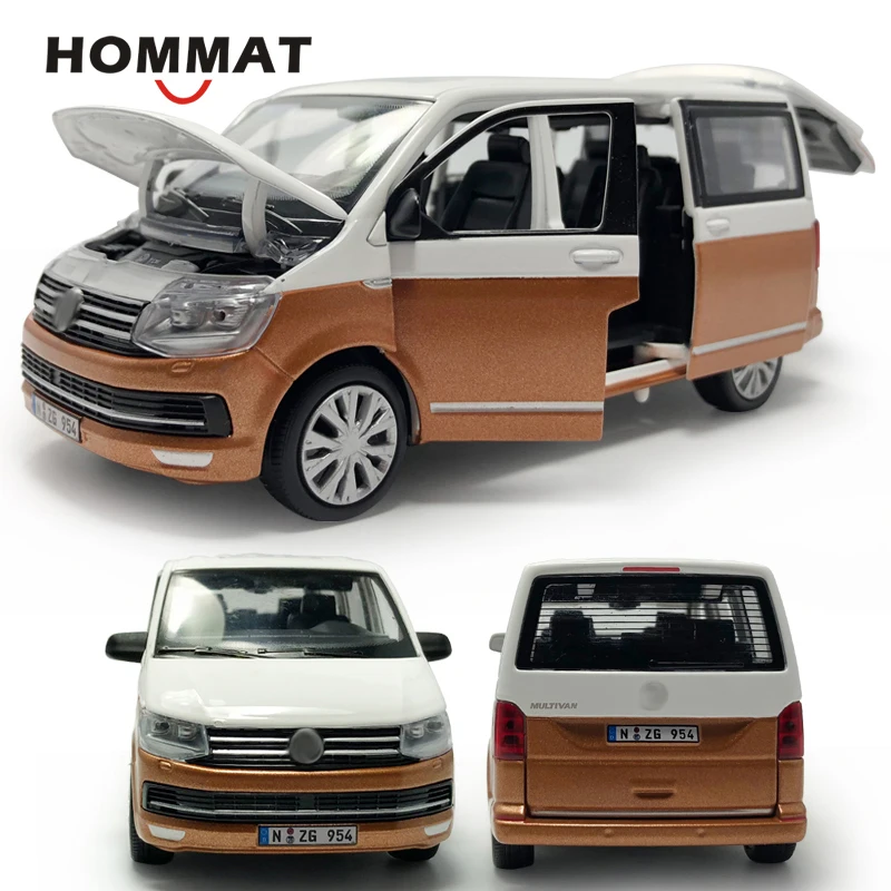HOMMAT 1:32 T6 Multivan MPV оттягивающая задняя модель автомобиля из металлического сплава литая под давлением игрушка модель автомобиля коллекция подарков детские игрушки для детей