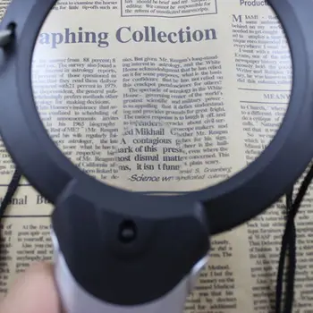 

Hands Free LED Magnifier Reading Magnifying Lens Neck Wear Jewelry Loupe 100mm 83XA
