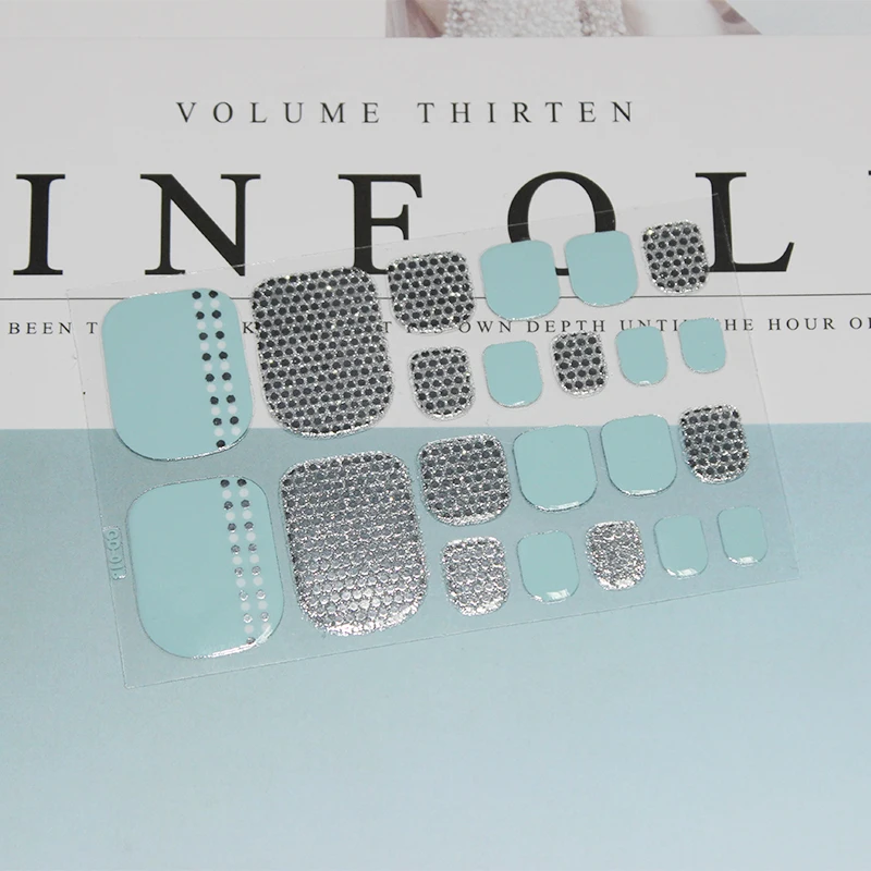 1 лист 3D наклейки для ногтей полное покрытие водонепроницаемый нетоксичный стикер для ног таблетки для ногтей DIY инструменты для маникюра аксессуары для маникюра - Цвет: GD018