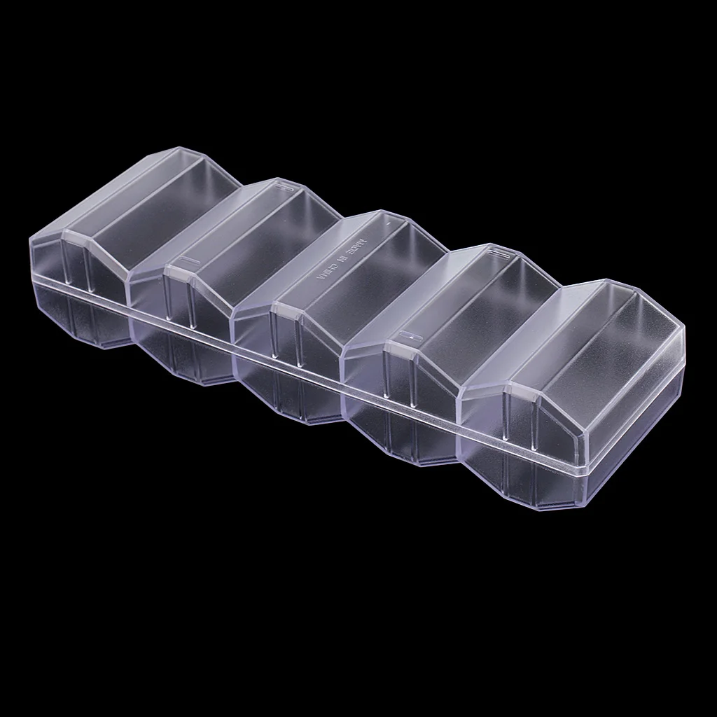 Portable 100 Chips Poker Chip Tray Box W/ Lid For Casino Game 24 X 8 X 5cm