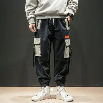 

Pockets Cargo Pants Mens Casual Harem Joggers Baggy Harajuku Streetwear Hip Hop