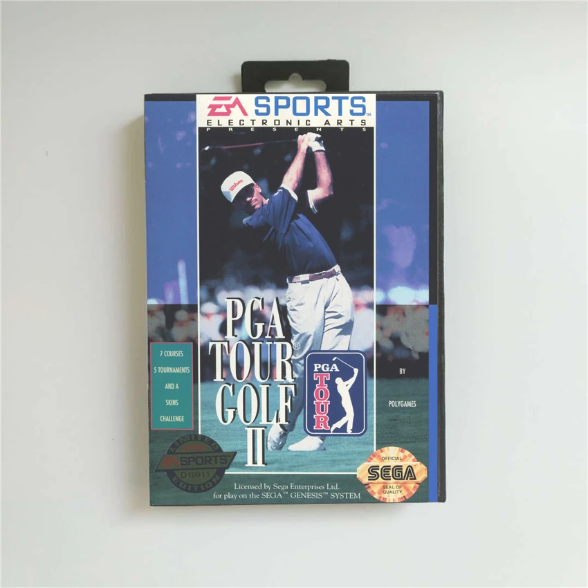 PGA Tour Golf II 2-крышка США с розничной коробкой 16 бит MD игровая карта для Sega megadrive Genesis игровая консоль