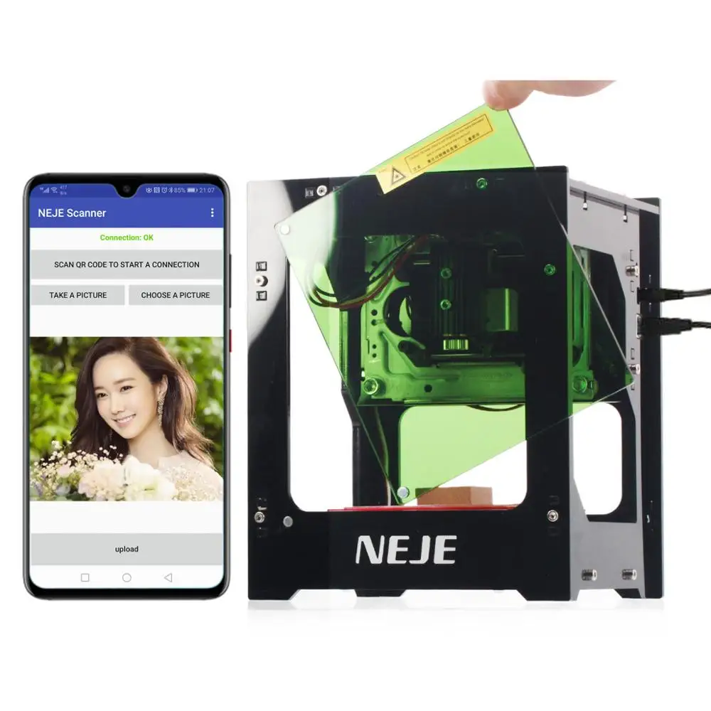 

NEJE 3000mW laser engraver 445nm Wood Router Desktop Laser Printer Cutting Machine with NEJE Scanner wireless DIY Creation