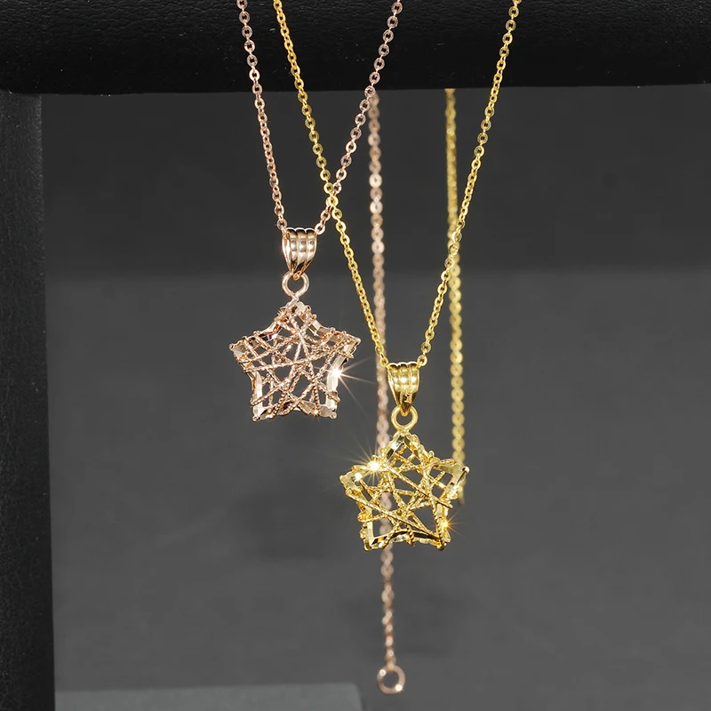 1 шт. настоящий кулон из 18 каратного желтого розового золота женский с