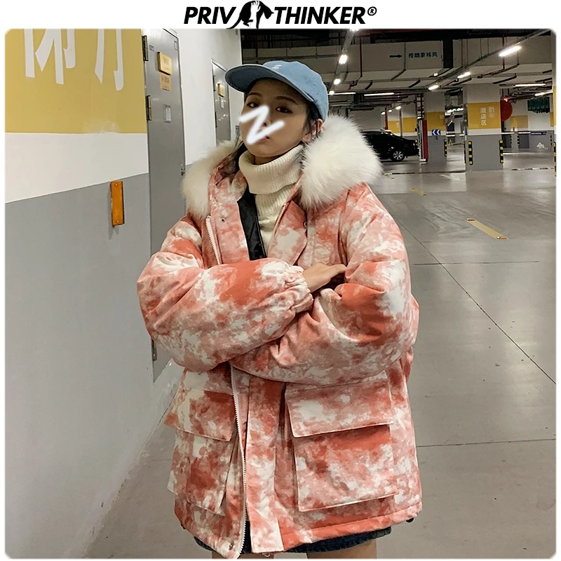 Privathinker, Мужская камуфляжная куртка Harajuku,, зимняя парка с капюшоном, пальто, Мужская теплая куртка, Мужская утолщенная модная уличная зимняя куртка