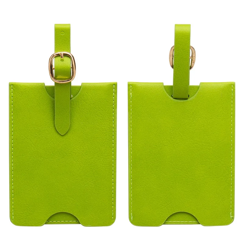 Suitcase Luggage Tag Label PU Leather Bag Pendant Handbag Portable Travel Accessories Name ID Address Tags