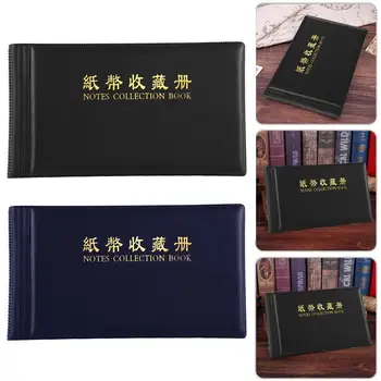 

20 Pockets Collection Currency Storage Cash Holders Banknote Stamps Leather Page Ticket Paper Protection Note Album Money C S0C9