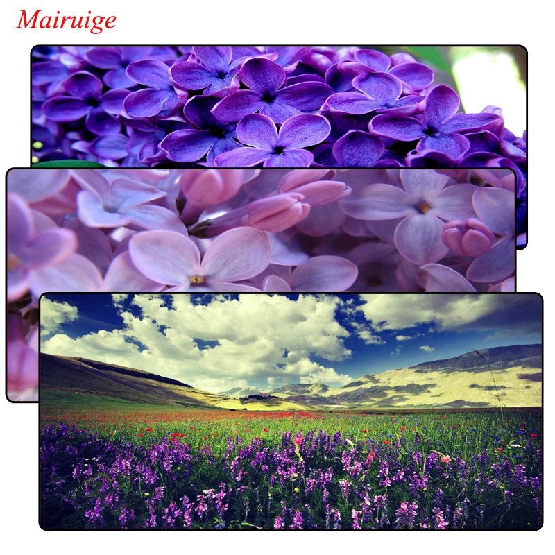 

Beautiful lavender Flowers Large Mouse Pad Overlock Edge Big Gaming mouse Pad Send BoyFriend the Best Gift 400*900*3MM