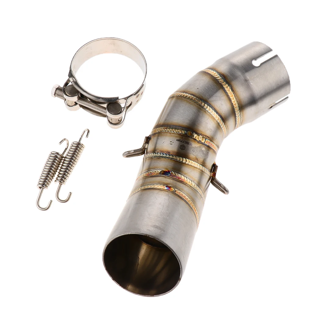 Exhaust Link Pipes Adapter Stainless Steel Middle Pipe Slip-on Pipe for Kawasaki Z900RS