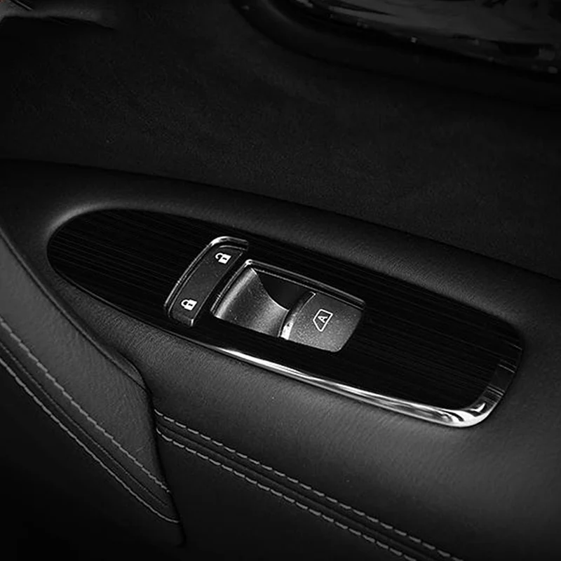 Для Nissan Patrol Y62 Авто Стайлинг хром Windows Управление Панель крышка обрезки Стикеры аксессуары для интерьера