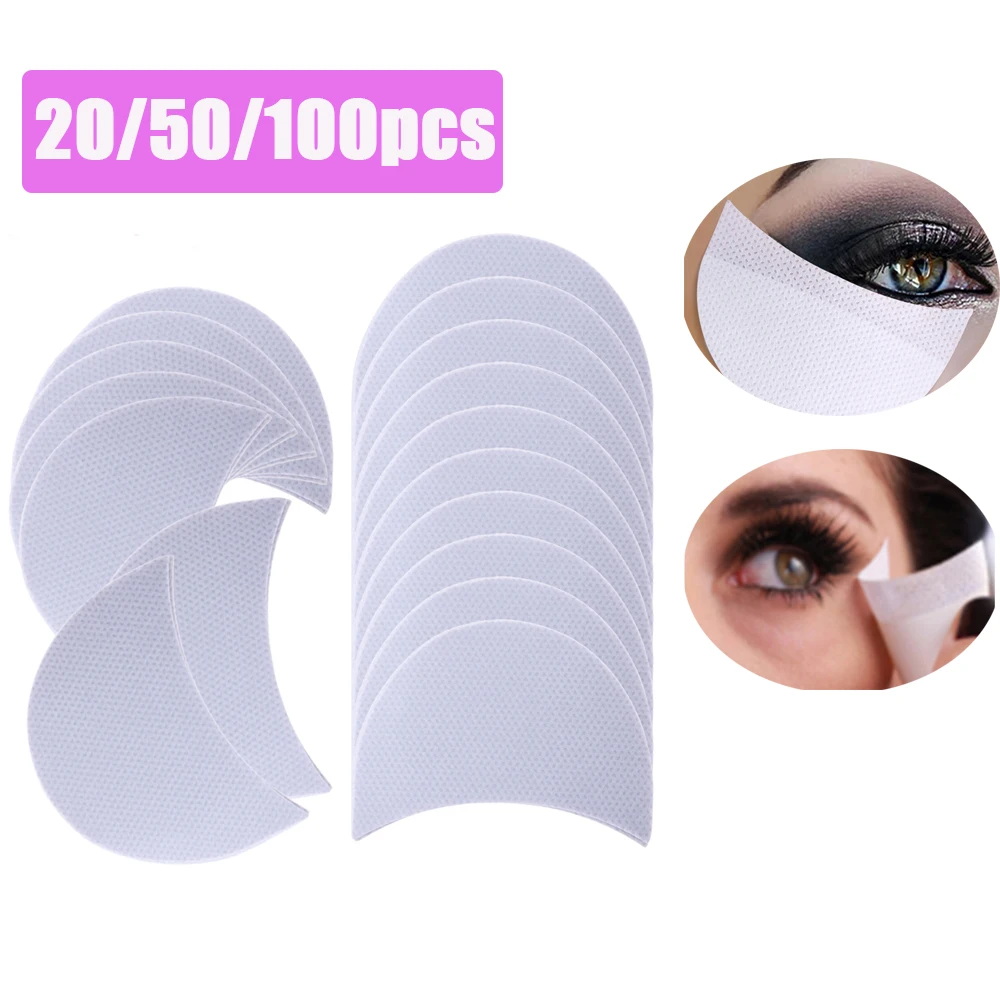 100/50/20pcs Eye Shadow Stickers Grafted Transfer Tape Eyelash Isolation Makeup Tools eyeshadow protector tape
