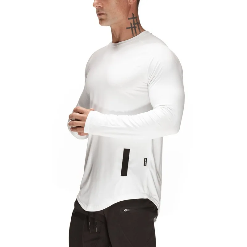 Muscle Fitness Brothers Autumn New Style Men Sports Casual Apparatus Exercise Running Quick-Dry Super Elastic Long-sleeved T-shi