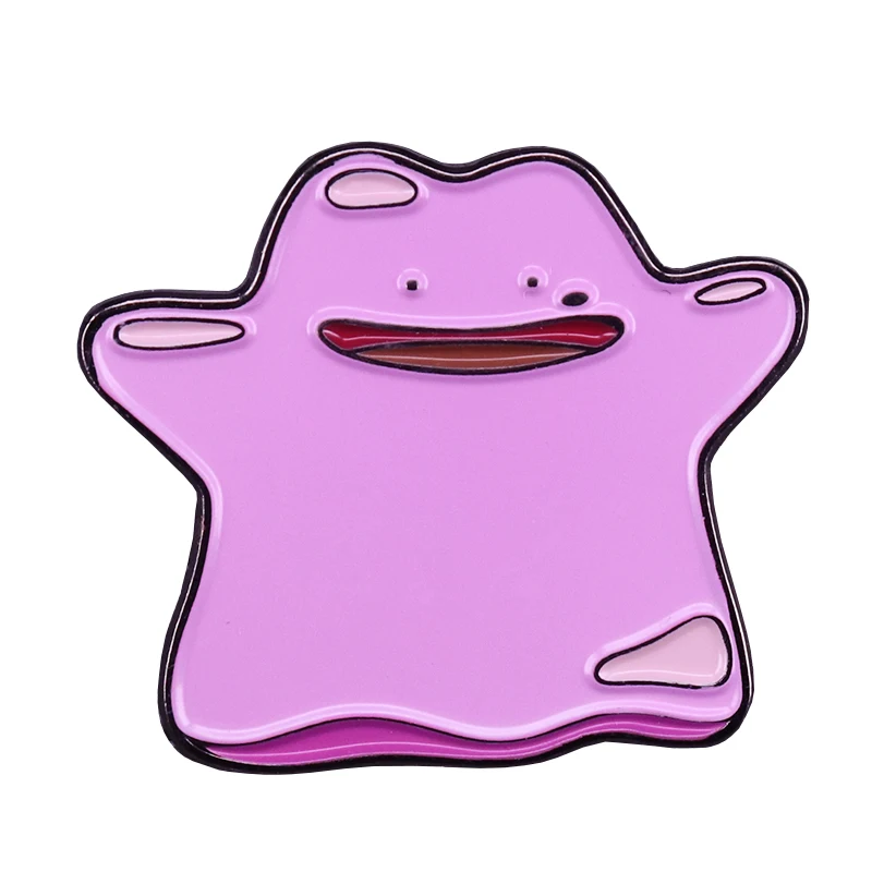 

Cute jelly blob lapel pin ditto Pokemon fanatic shiny party favor