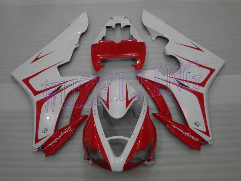 Кузов для Triumph 675 06 07 обтекатель Daytona 2008 Красный Белый Кузов Daytona 2006-2008 - Цвет: INJECTION mold