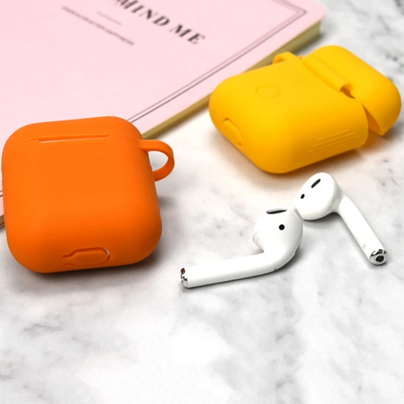 Ультратонкий протектор чехол Мягкий силиконовый чехол для A^ pple Airpods противоударный чехол для A^ pple гарнитура для Airpods Чехлы коробки для хранения