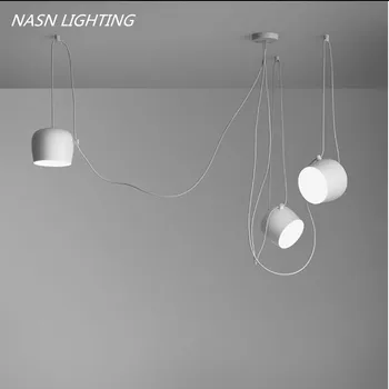 

FUMAT Modern Creative Fashion DIY Aim Lamp Indoor Lighting White Black Iron Shade Pendant Light Cafe Suspension Lamp Luminaire