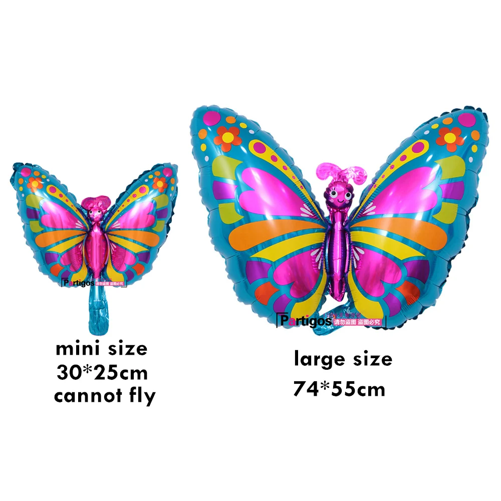 butterfly 1 шт джунгли животные, тигр, Лев Обезьяна зебра жираф корова воздушные гелиевые шары Дети сафари День Рождения Декор на тему зоопарка поставки - Цвет: butterfly