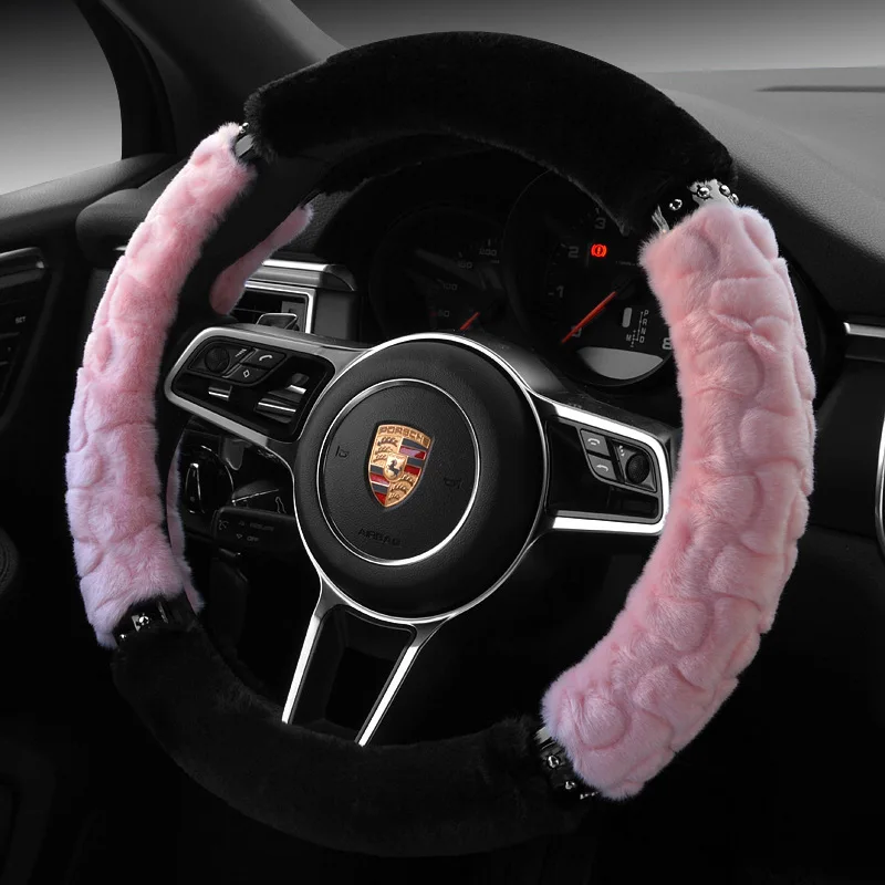 Напрямую от производителя кожаный чехол на руль-стильный элегантный автомобильный чехол на руль из овечьей кожи