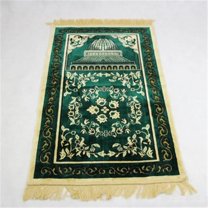70*110cm Cashmere-Like Islamic Muslim Prayer Mat Blanket Floral Salat Musallah Prayer Rug Carpet Tapete Islamic Praying Mats
