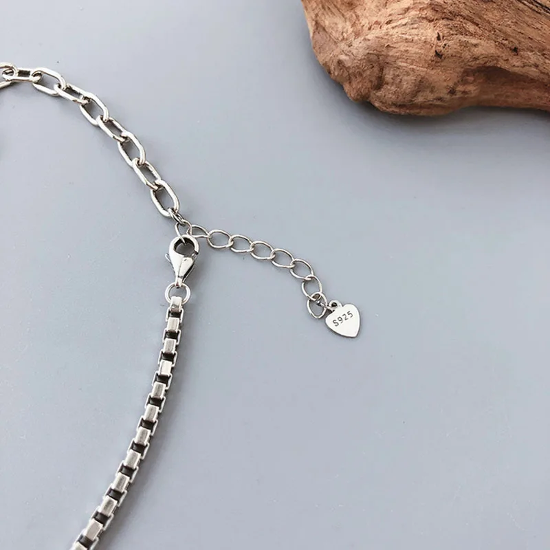 XIYANIKE New Fashion Silver Color Summer Anklet Bracelet For Women Vintage Thai Silver LOVE Heart Pendant Party Jewelry Gift Silver Anklets