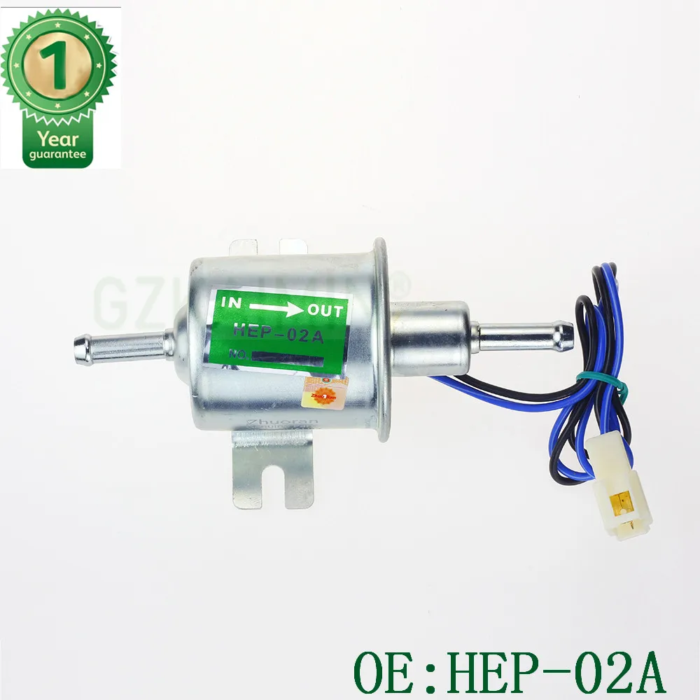 Дизельный бензин 12V электрический топливный насос HEP-02A низкого давления Топливный насос для карбюратор, мотоцикл, ATV HEP02A T-0-P