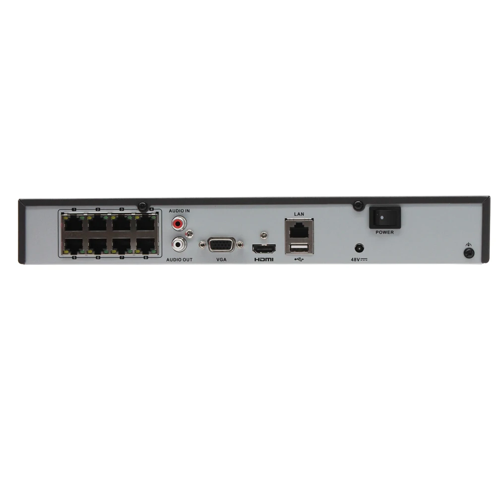 Hikvision 8ch CCTV рекордер PoE NVR DS-7608NI-K1/8 P 8-канальный встроенный Plug& Play 4K сетевой видеорегистратор с 8 PoE портом H.265