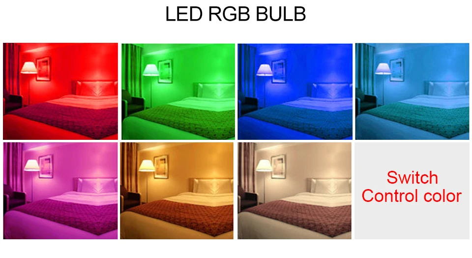 FOXGBF LED bulb light RGB 5W 7W E27 220V bulb high brightness indoor lighting bedroom light atmosphere light holiday light2