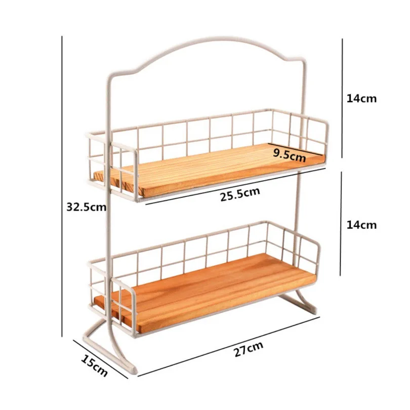 2 слоя завод стеллаж для хранения деревянный металлическая полка органайзер стойки для цветочного горшка Кухня Организатор Полка Стеллаж для хранения