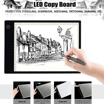

A3 A4 A5 Hand Drawing Board Art Copy Boards Graphic Tablet With Scale 3 Level Dimming LED Light Box Painting Writing Table Toys