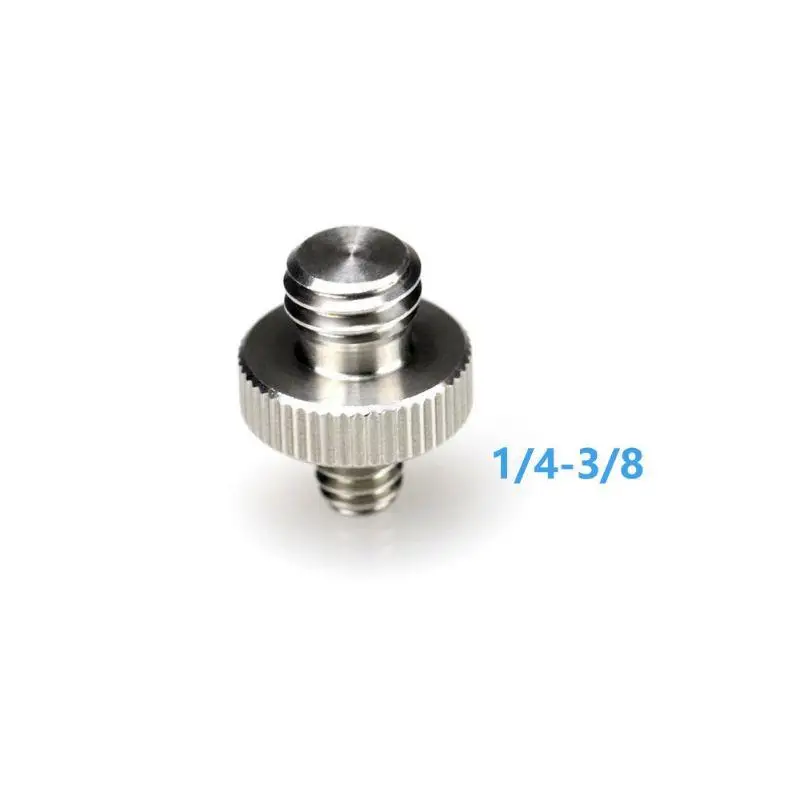 Double head screw 1/4" Male to 1/4" or 3/8" Male Threaded Adapter 1/4 to 3/8 Inch Adapter for Tripod Camera