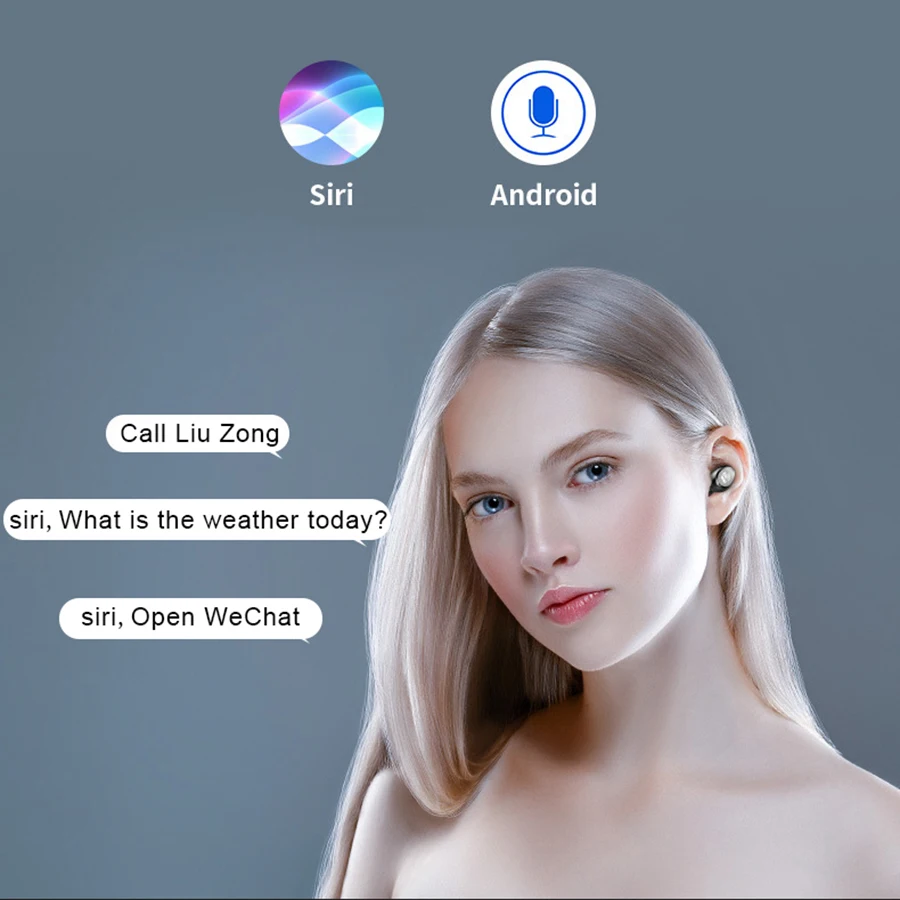 Беспроводные наушники Bluetooth 5,0 F9 TWS, беспроводные Bluetooth наушники, светодиодный дисплей, 2000 мАч, внешний аккумулятор, гарнитура с микрофоном