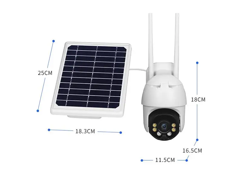 Outdoor 1080P HD Monitor Wifi Solar Battery Powered Camera Wireless Camera Waterproof Smart Home Surveillance Voice Intrusion