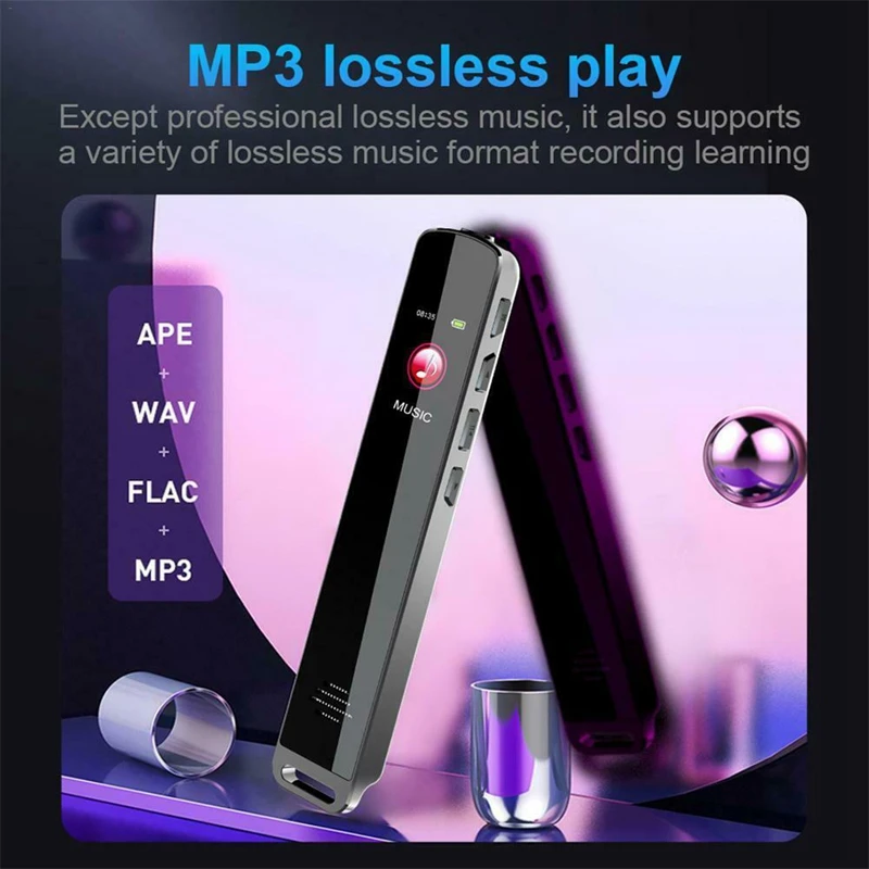 Mp3 плеер Диктофон 8 Гб воспроизведение музыки с fm-радио проигрыватель электронных книг MP3 30 часов воспроизведения для бега