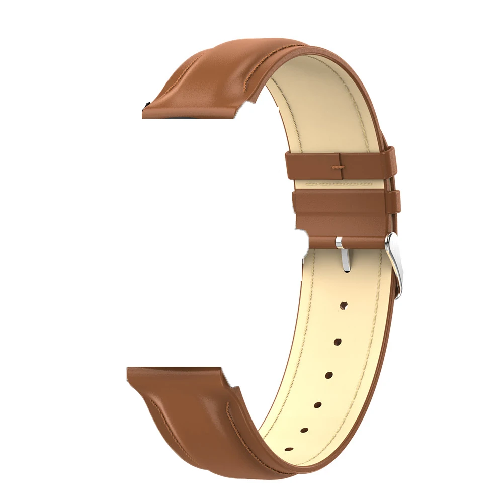 Смарт-часы ELFTEAR L7 ремешок черный кожаный коричневый кожаный 22 мм - Цвет: brown leather