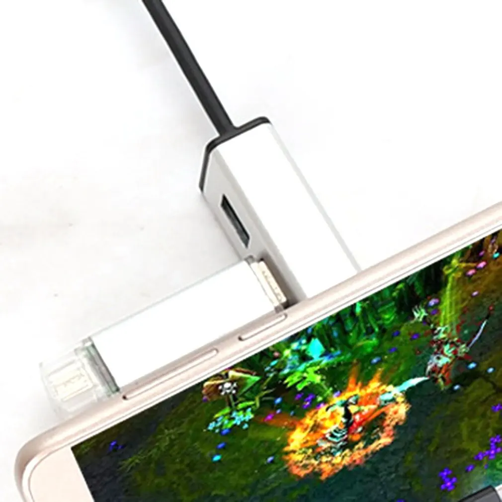 USB 2,0 концентратор Алюминиевый мульти-в-одном кард-ридер концентратор с подставкой для мобильного телефона