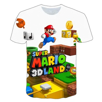 

020 Summer Fashion child T-shirt kids t shirt Cartoon Super Mario 3D Print boys girls t shirts