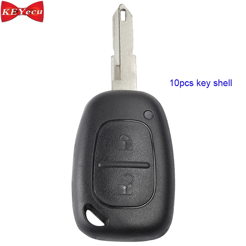 KEYECU 10 шт. для Renault Kangoo Trafic Vauxhall Vivaro Movano пульт дистанционного ключа чехол Крышка Fob 2 кнопки