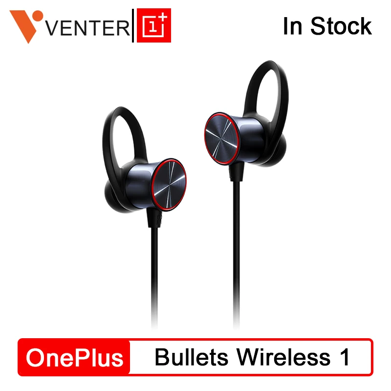 

Original OnePlus Bullets Wireless 2 / 1 Earphones In Ear Bluetooth Magnetic Control Mic Fast Charge aptX For OnePlus 7 Pro