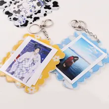 

INS Photocard Holder Keychain Business Credit Card Holder Cartoon Cute Bank ID Holders Badge Child Bus Card Cover Case Key Ring