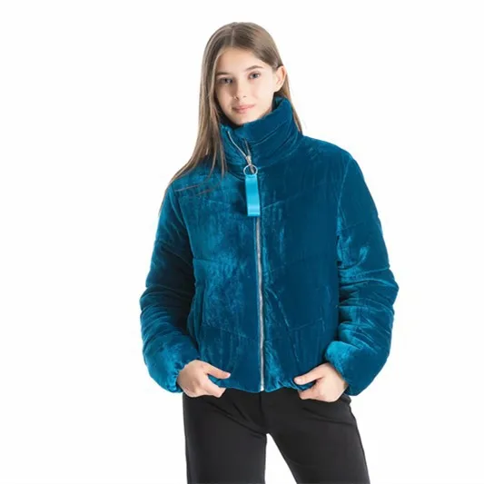 

Fashion Velvet Cotton Padded Basic Jacket Coat Warm Parkas Jackets Female Autumn Winter Jacket Women Outerwear