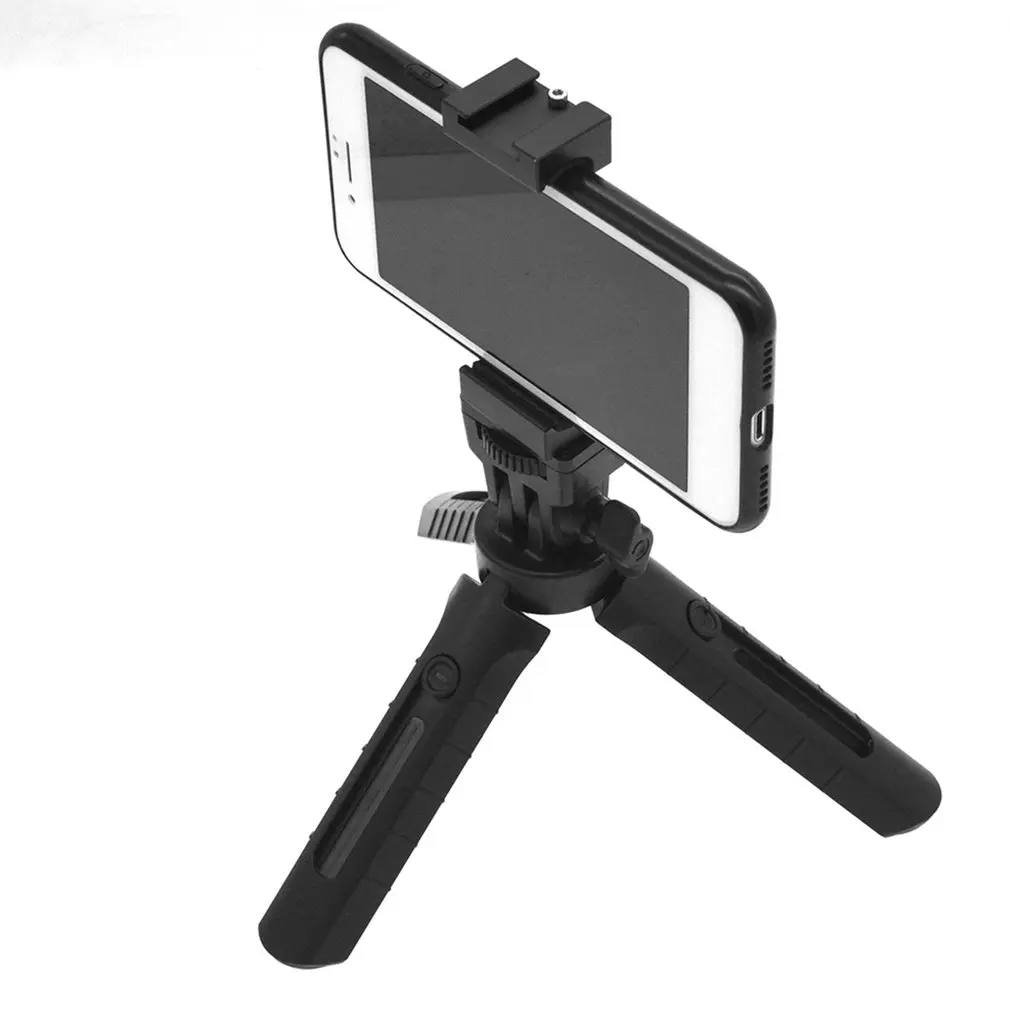 Tripod with Holder Mount Selfie Portable Camera Tabletop Travel Tripod for Smirrorless Camera LED Video Light