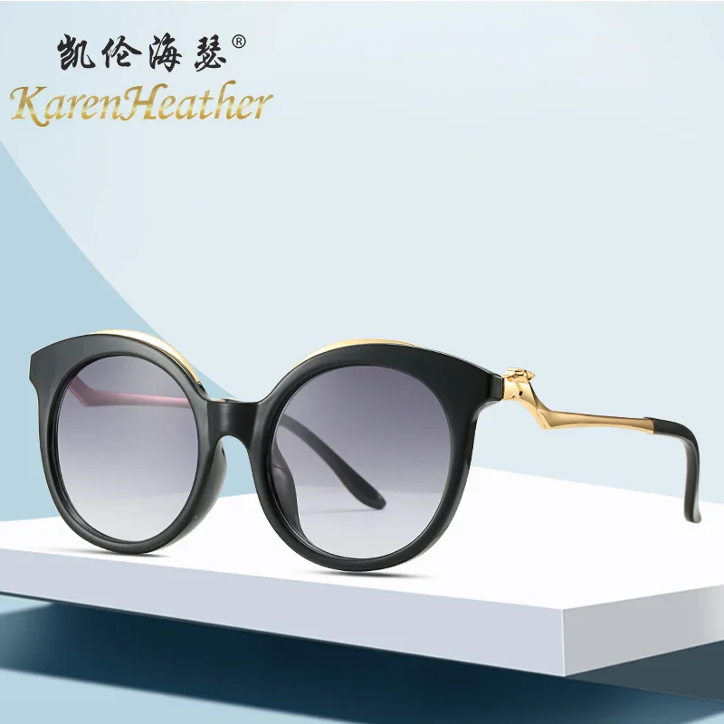 2020 круглые женские солнцезащитные очки фирменный дизайн пластиковая женская