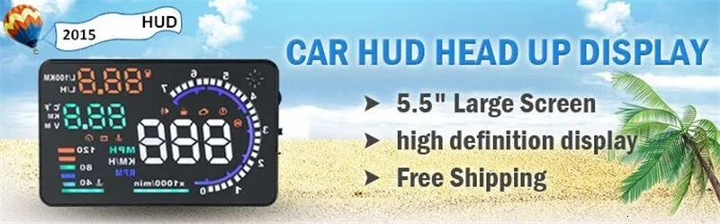 Универсальный 5," HUD Автомобильный дисплей лобовое стекло проектор автомобиля OBD II Предупреждение скорости авангардный крутой автомобильный монитор