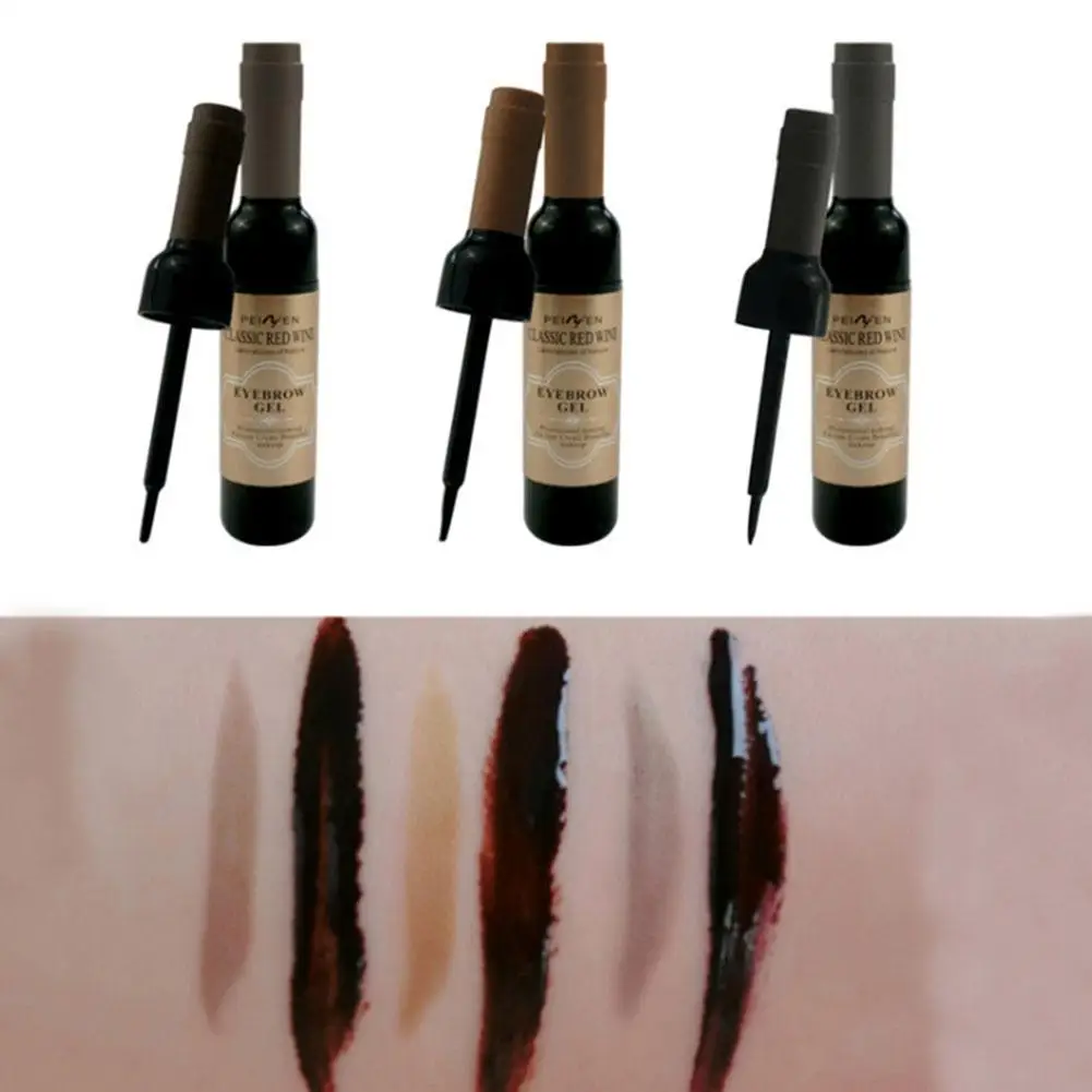 MeterMall Eyebrow Tattoo Gel Red Wine Tattoo Brow Gel Tint Waterproof Peel Off Eye Brow Women Tattoo Long-lasting Dye Eyebrow