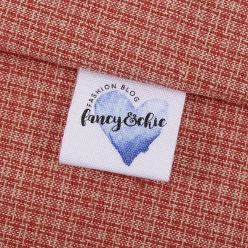 

Fold Garment Tags, Handmade Items, Customise Your Text, Handmade Love Heart End, Sewing Knitted Crochet Handsewn(MD2057)