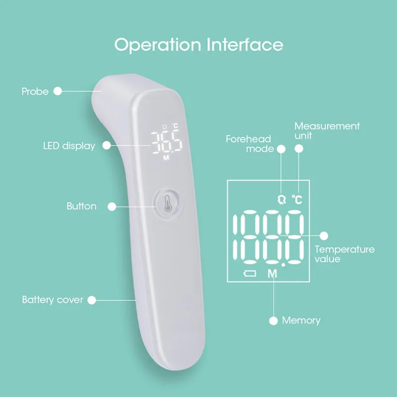 Бесконтактный инфракрасный Лоб термометр цифровой термометр для тела для детей старшего возраста взрослый умный светодиодный для хранения данных на весь экран