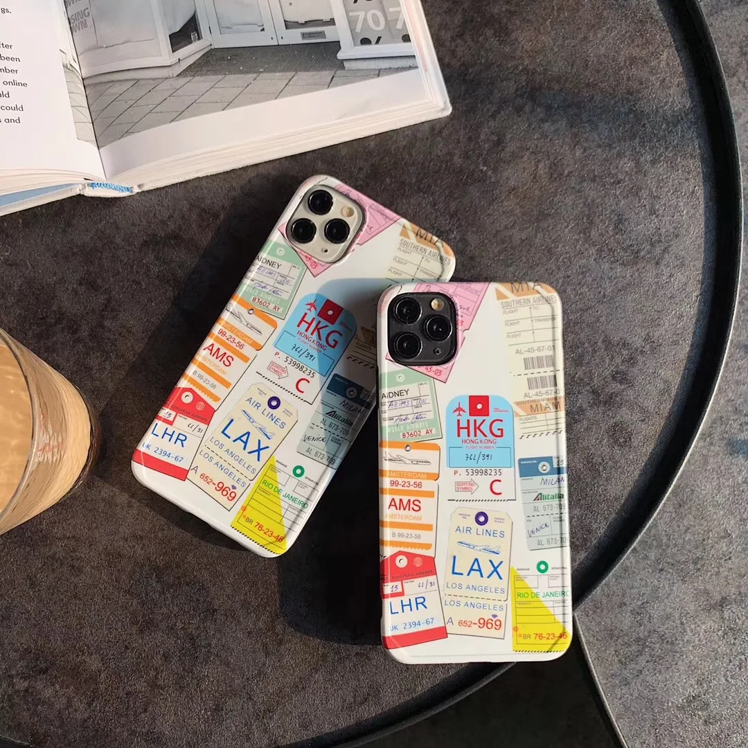 Роскошный чехол для телефона с фоторамкой для путешествий и полетов, для iPhone 7, 8, 7 plus, 8 plus, 11 pro, X, XS, Max, XR, чехол IMD в стиле Лос-Анжелес