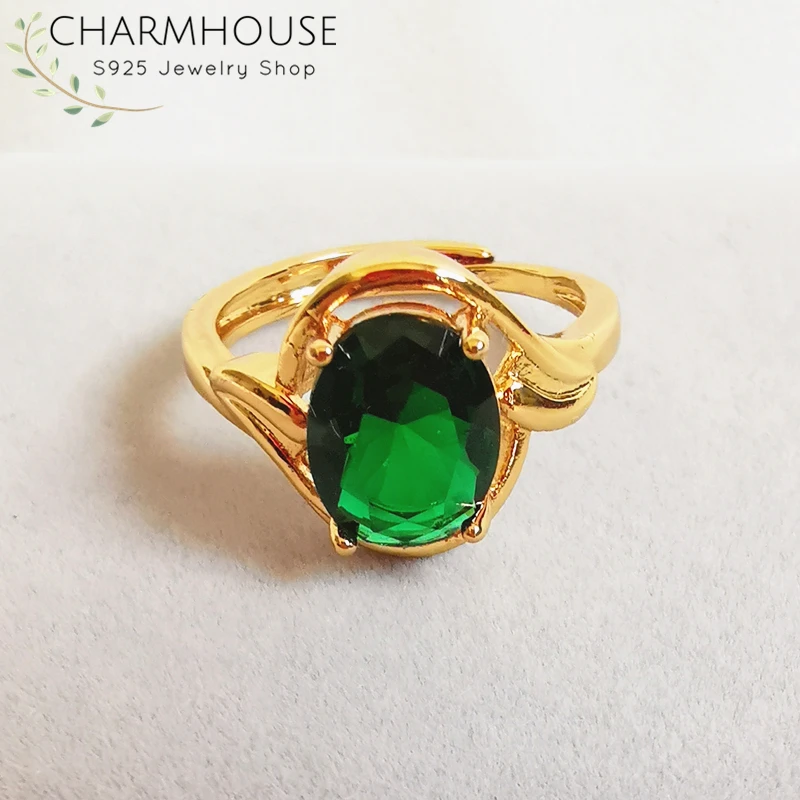 Обручальные кольца Charmhouse для женщин чистый желтый золотой цвет GP циркониевое