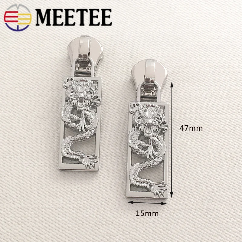 5/10 шт. Meetee 8# пружинный замок бегунки для молний для металла Кошелёк на молнии кошелек-пулер ограничитель молнии Zip Repair Наборы DIY Швейные аксессуары
